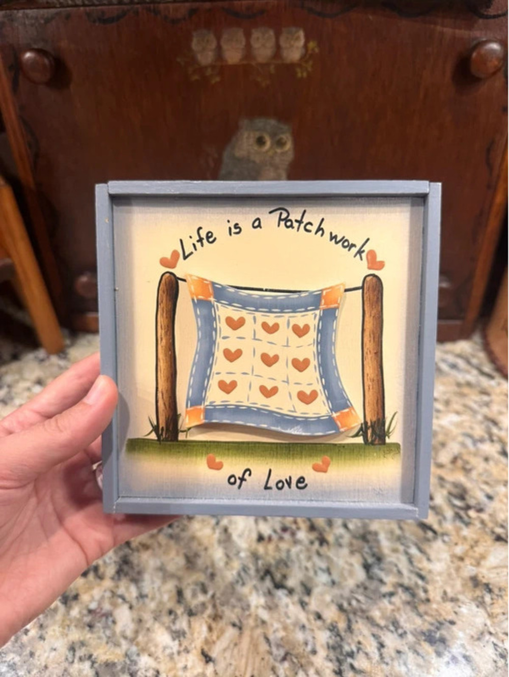 Vintage cottagecore wall hanging